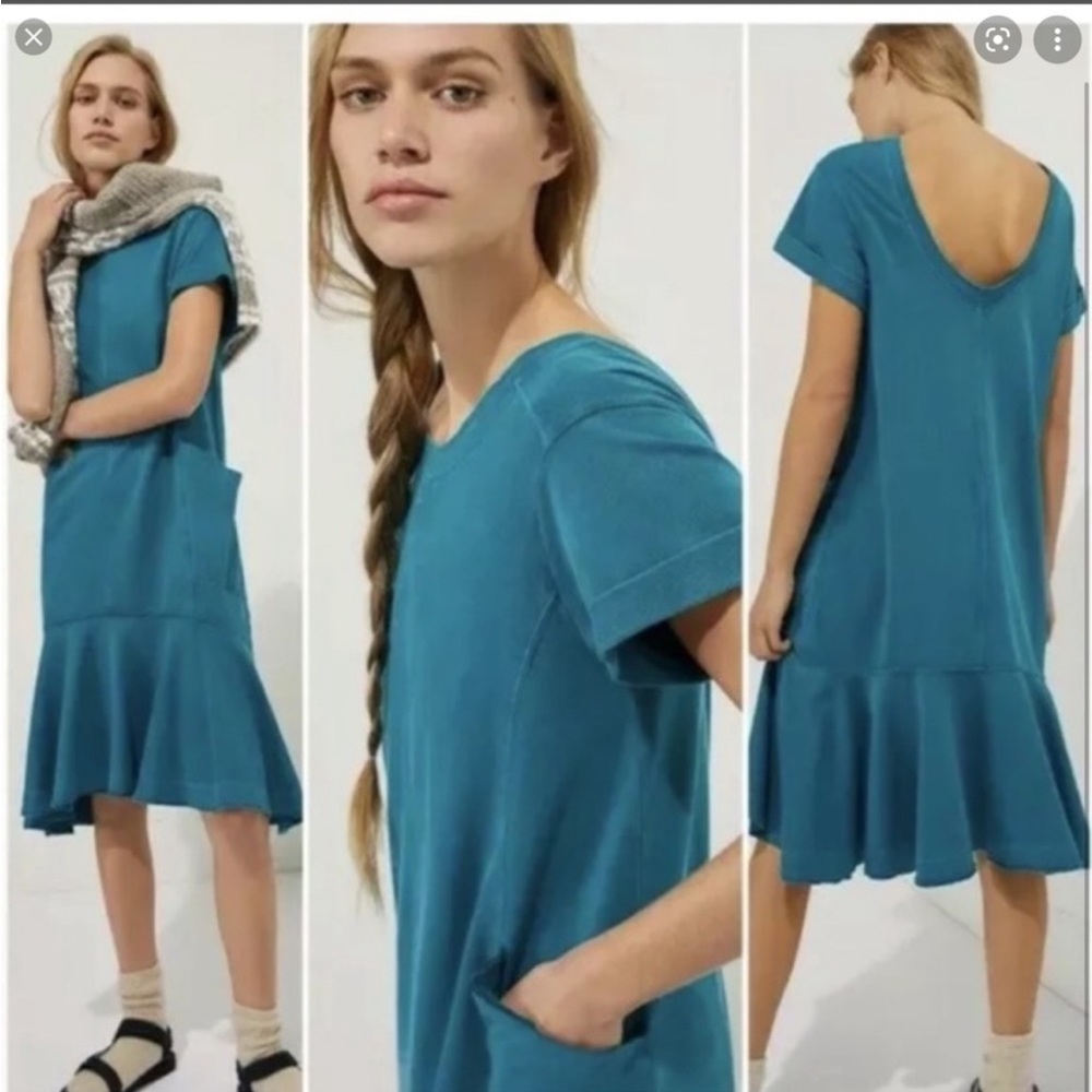 Saturday Sunday anthropology Joella teal dress small